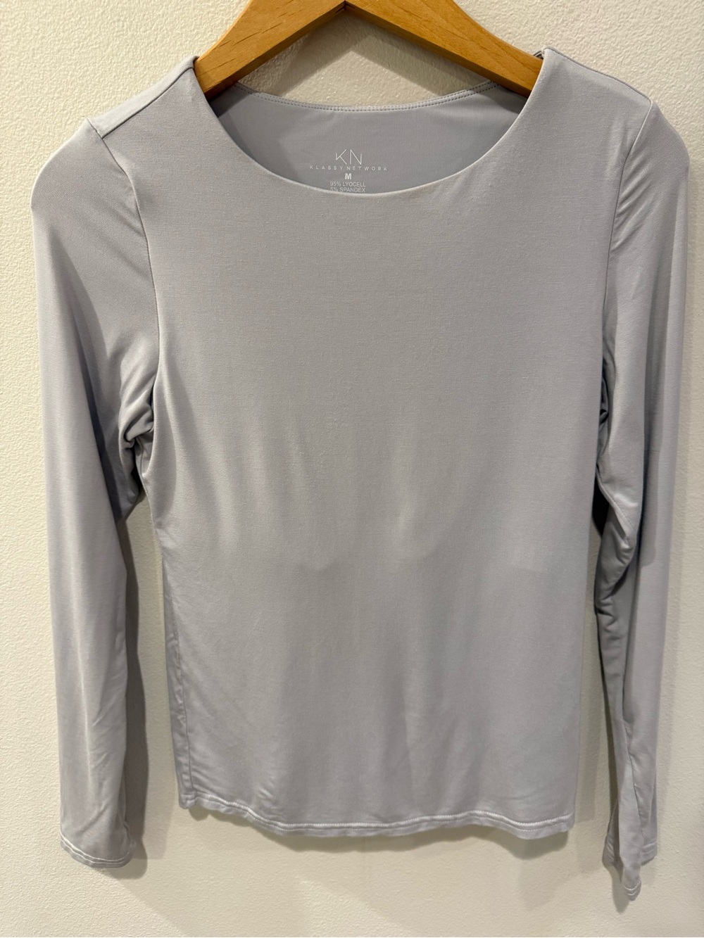 Klassy Network Women's Long Sleeve Crewneck Top — Light Gray